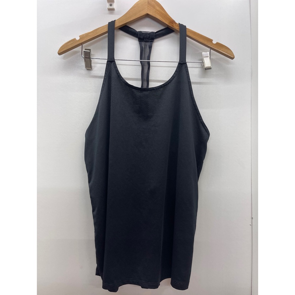 Fabletics Womens Black Mesh T-Back Racerback Activewear Tank Top Size M